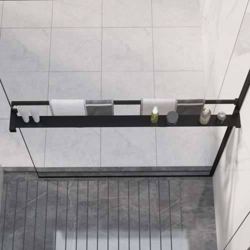 Polica za zid tuš-kabine crna 100 cm aluminijska - Crna 100 cm Cijena
