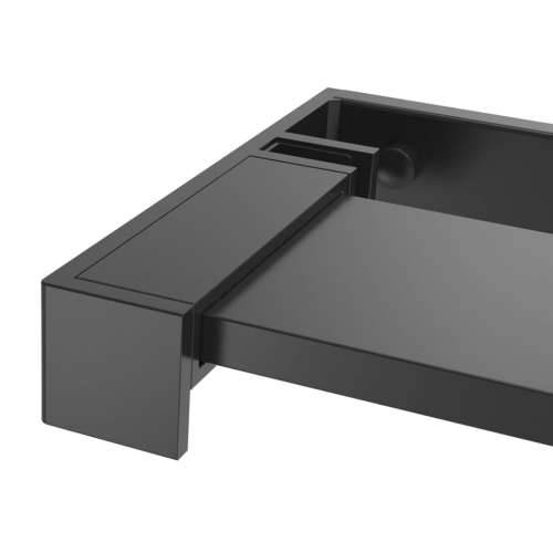 Polica za zid tuš-kabine crna 100 cm aluminijska - Crna 100 cm Cijena