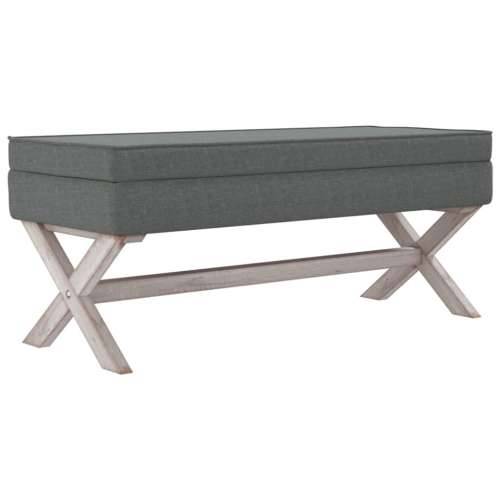 Tabure za pohranu tamnosivi 110 x 45 x 49 cm od tkanine - Siva 110 x 45 x 49 cm Cijena