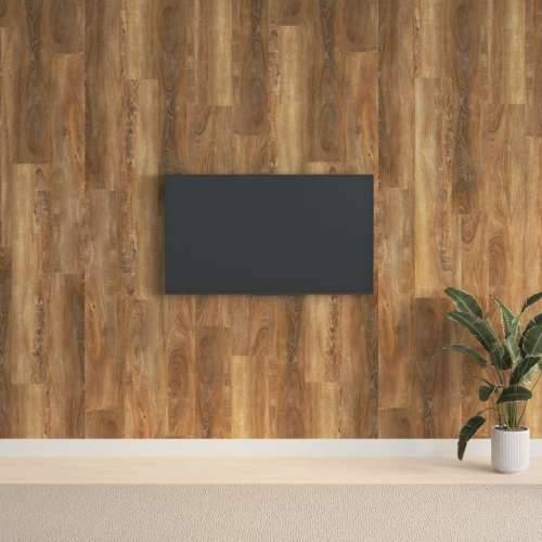 Zidne ploče s izgledom drva smeđe od PVC-a 2,06 m² Cijena
