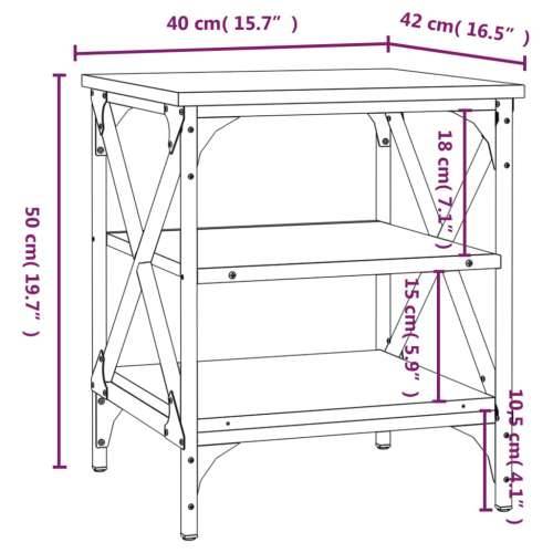 Bočni stolići 2 kom crni 40 x 42 x 50 cm od konstruiranog drva - Crna 40 x 42 x 50 cm 2 Cijena