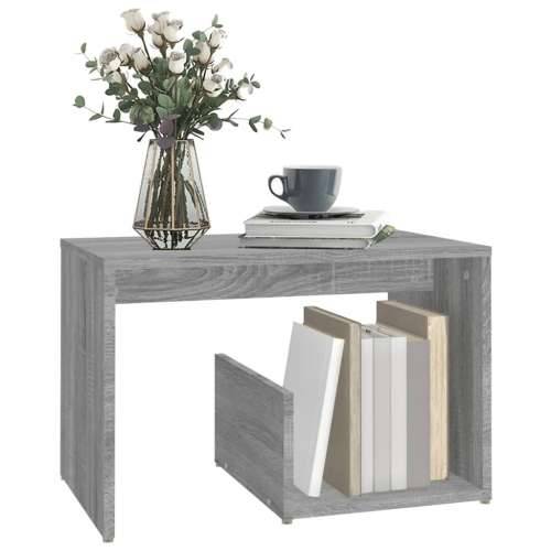 Bočni stolić boja hrasta 59 x 36 x 38 cm od konstruiranog drva - Sivi hrast sonoma 1 Cijena