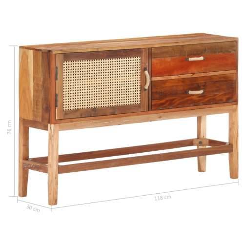 Komoda od masivnog obnovljenog drva 118 x 30 x 76 cm Cijena