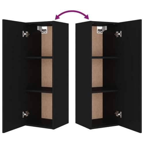 4-dijelni set TV ormarića crni od konstruiranog drva - Crna 4 80 cm Cijena