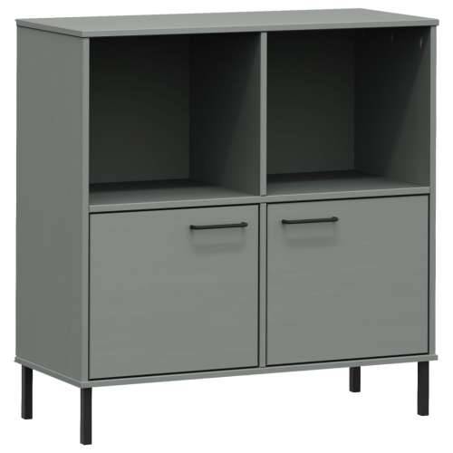 Regal za knjige s metalnim nogama sivi 90x35x90,5 cm drvo OSLO - Siva 1 Cijena