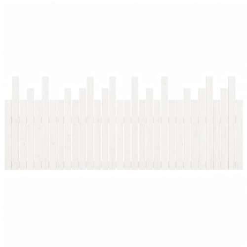 Zidno uzglavlje bijelo 204x3x80 cm od masivne borovine - Bijela 204 x 80 cm 1 Cijena