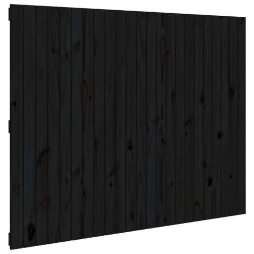 Zidno uzglavlje crni 146,5x3x110 cm od masivne borovine Cijena
