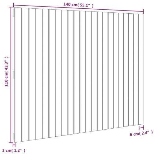 Zidno uzglavlje 140x3x110 cm od masivne borovine - Prirodna 140 x 110 cm 1 Cijena