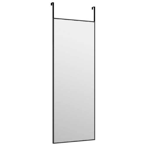 Ogledalo za vrata crno 30x80 cm od stakla i aluminija Cijena