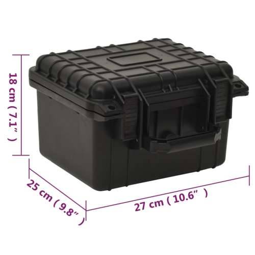 Prijenosni kovčeg crni 27 x 25 x 18 cm od PP-a Cijena