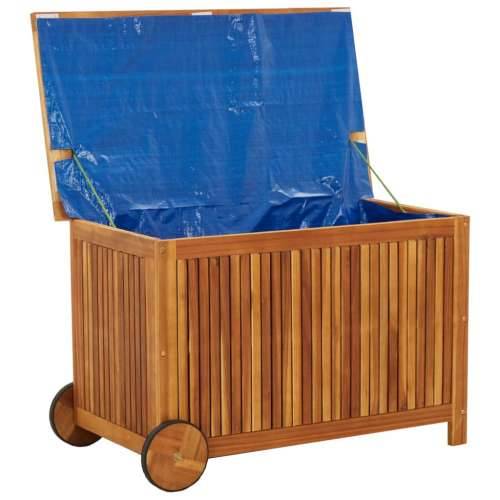Vrtna kutija za pohranu s kotačima 90x50x58 cm od drva bagrema - 90 x 50 x 58 cm Cijena
