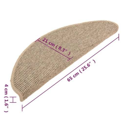 Ljepljivi tepisi za stepenice 15 kom tamnobež 65x21x4 cm - Tamnobež 65 x 25 cm 15 Cijena