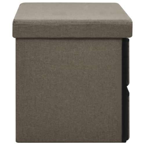 Sklopiva klupa za pohranu smeđa 76x38x38 cm od umjetnog platna - Smeđa Cijena