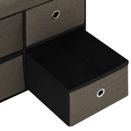 Sklopiva klupa za pohranu smeđa 76x38x38 cm od umjetnog platna - Smeđa Cijena