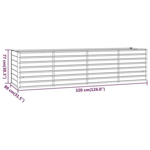 Povišena gredica - Vrtna gredica boja hrđe 320 x 80 x 77 cm čelik COR-TEN - 320 x 80 x 77 cm 1 Cijena