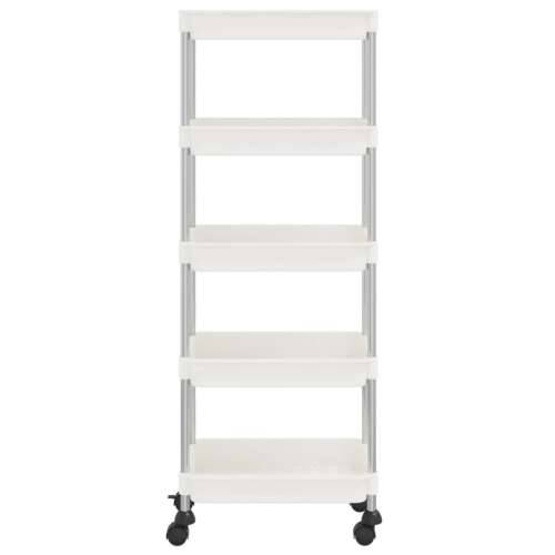 Kuhinjska kolica s 5 razina bijela 42x29x128 cm željezo i ABS - Bijela Cijena