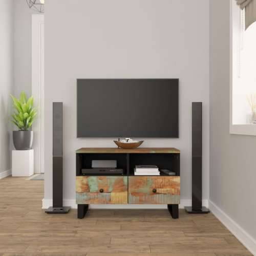TV ormarić 70 x 33 x 46 cm od masivnog obnovljenog drva - 1 masivno obnovljeno drvo Cijena