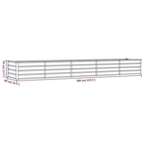 Povišena gredica - Vrtna gredica boja hrđe 400 x 80 x 45 cm čelik COR-TEN - 400 x 80 x 45 cm 1 Cijena