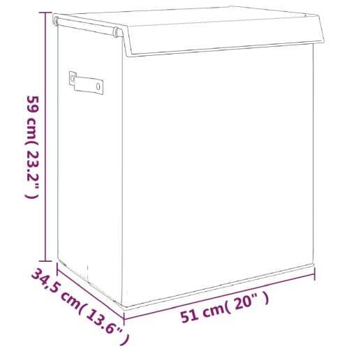 Sklopiva košara za rublje siva 51x34,5x59,5 cm umjetno platno Cijena