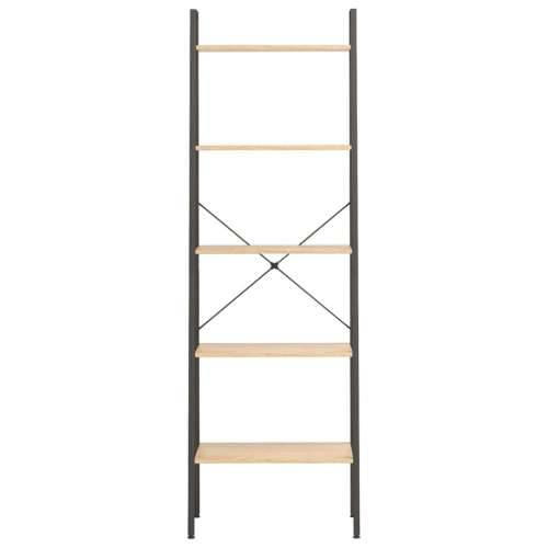 Samostojeće police s 5 razina svjetlosmeđe i crne 56x35x174 cm - Svjetlosmeđa 1 174 cm Cijena