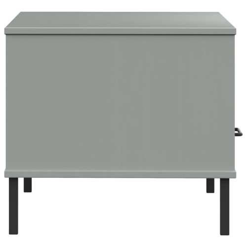 Stolić za kavu s metalnim nogama sivi 85x50x45 cm drveni OSLO - Siva 1 Cijena