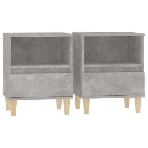 Noćni ormarići 2 kom siva boja betona 40x35x50 cm - Beton siva 2 Cijena