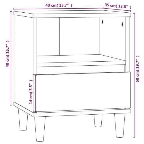 Noćni ormarići 2 kom siva boja betona 40x35x50 cm - Beton siva 2 Cijena