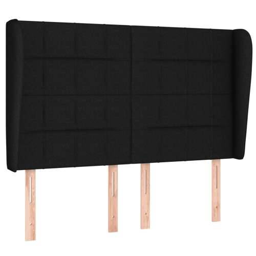 Krevet s oprugama i madracem crni 140 x 190 cm od tkanine - Crna 140 x 190 cm Blok s kvadratima Cijena