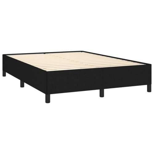 Krevet s oprugama i madracem crni 140x200 cm od tkanine - Crna 140 x 200 cm Gladak dizajn Cijena