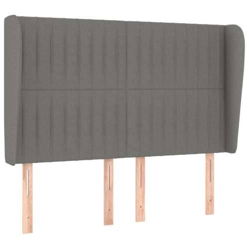 Krevet s oprugama i madracem tamnosivi 140x190 cm od tkanine - Tamno siva 140 x 190 cm Okomite pruge Cijena