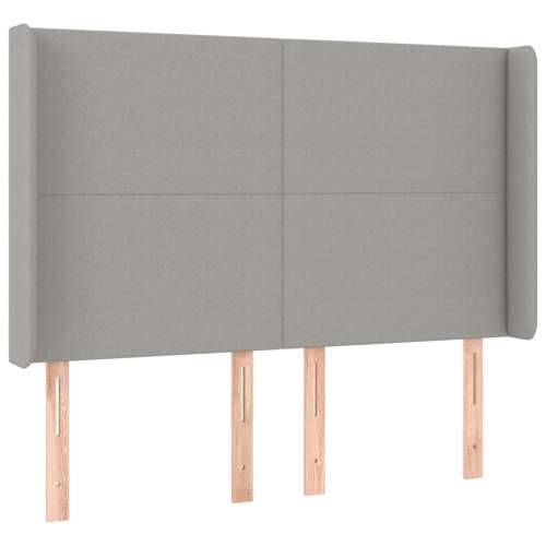 Krevet box spring s madracem LED svjetlosivi 140x190 cm tkanine - Svjetlosiva 140 x 190 cm Gladak dizajn Cijena