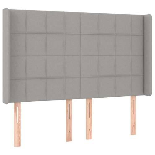 Krevet box spring s madracem LED svjetlosivi 140x190 cm tkanina - Svjetlosiva 140 x 190 cm Blok s kvadratima Cijena