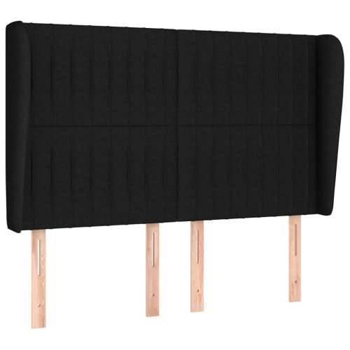 Krevet s oprugama i madracem crni 140x200 cm od tkanine - Crna 140 x 200 cm Okomite pruge Cijena