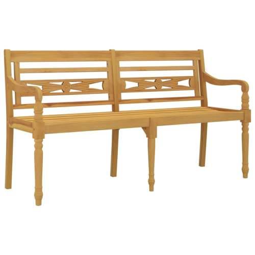 Klupa Batavia sa sivim jastukom 150 cm od masivne tikovine - Siva 150 cm 1 Cijena
