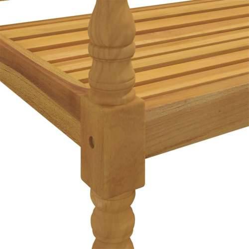 Klupa Batavia sa sivim jastukom 150 cm od masivne tikovine - Siva 150 cm 1 Cijena