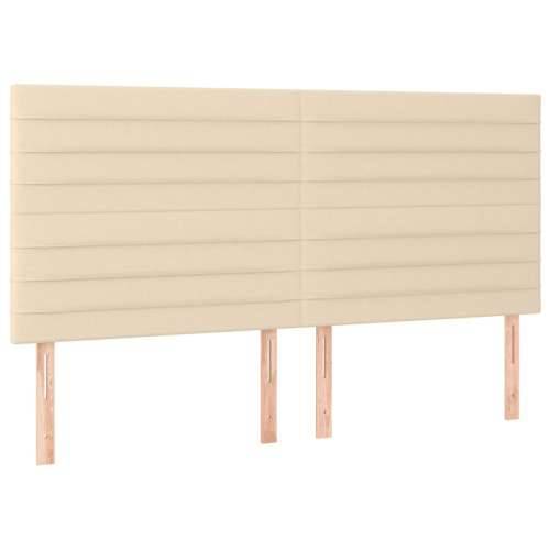 Krevet s oprugama i madracem krem 160x200 cm od tkanine - Krema 160 x 200 cm vodoravne pruge Cijena