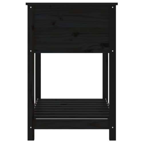 Sadilica s policom crna 82,5x54x81 cm od masivne borovine - Crna 82.5 x 54 x 81 cm 1 Cijena