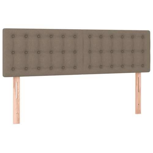 Krevet s oprugama i madracem smeđesivi 140 x 190 cm od tkanine - Sivo-smeđa 140 x 190 cm gumbi Cijena