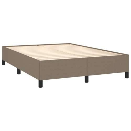 Krevet s oprugama i madracem smeđesivi 140 x 190 cm od tkanine - Sivo-smeđa 140 x 190 cm Obično s čavlima Cijena
