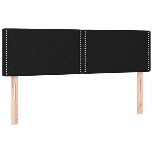 Krevet s oprugama i madracem crni 140 x 190 cm od tkanine - Crna 140 x 190 cm Obično s čavlima Cijena