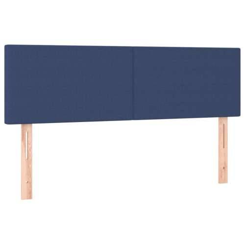 Krevet s oprugama i madracem plavi 140 x 190 cm od tkanine Plava 140 x 190 cm Gladak dizajn Cijena