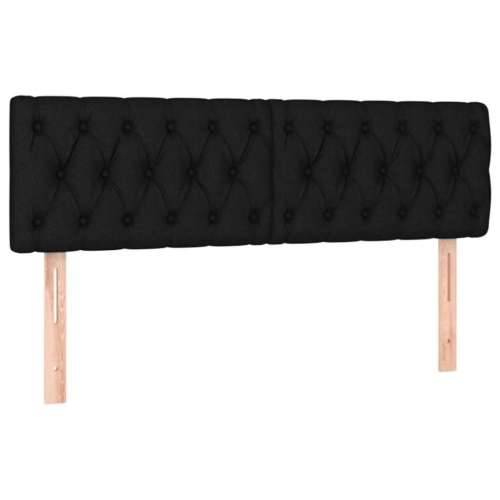 Krevet s oprugama i madracem crni 140 x 190 cm od tkanine Crna 140 x 190 cm Dizajn s gumbima Cijena