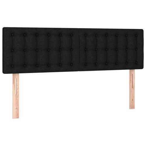 Krevet s oprugama i madracem crni 140 x 190 cm od tkanine Crna 140 x 190 cm gumbi Cijena