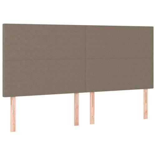 Krevet box spring s madracem LED smeđesivi 180x200 cm tkanina - Sivo-smeđa 180 x 200 cm Gladak dizajn Cijena