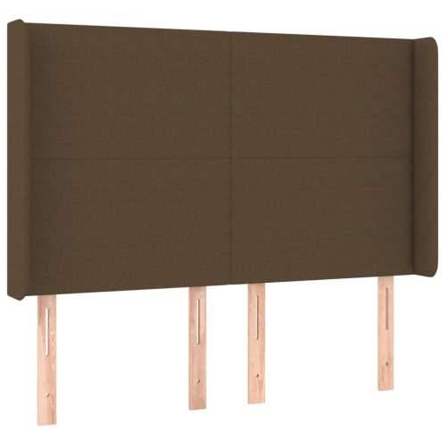 Krevet box spring s madracem LED tamnosmeđi 140x190 cm tkanina - Tamno smeđa 140 x 190 cm Gladak dizajn Cijena