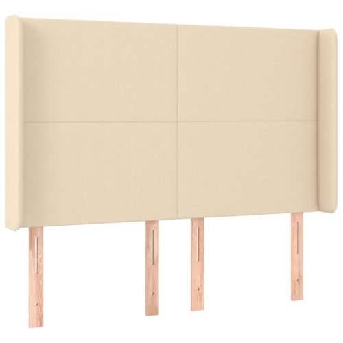 Krevet box spring s madracem LED krem 140x190 cm od tkanine - Krema 140 x 190 cm Gladak dizajn Cijena