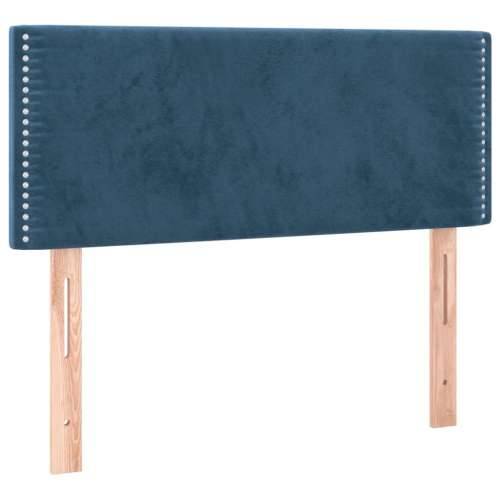Krevet box spring s madracem LED tamnoplavi 120x200 cm baršun - Tamno plava 120 x 200 cm Obično s čavlima Cijena