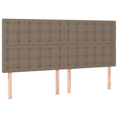 Krevet s oprugama i madracem smeđesivi 160x200 cm tkanina - Sivo-smeđa 160 x 200 cm gumbi Cijena