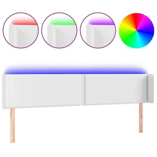 LED uzglavlje bijelo 163x16x78/88 cm od umjetne kože - Bijela 163 x 16 x 78/88 cm 1 Cijena