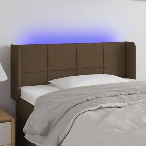 LED uzglavlje tamnosmeđe 83x16x78/88 cm od tkanine - Tamno smeđa 83 x 16 x 78/88 cm 1 Cijena